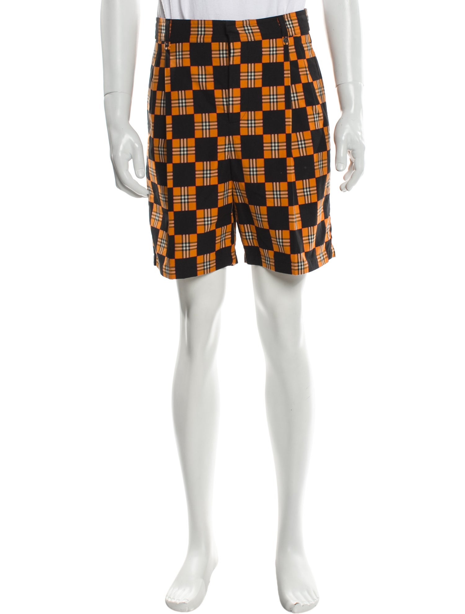 Burberry Abstract Check Jogger Shorts