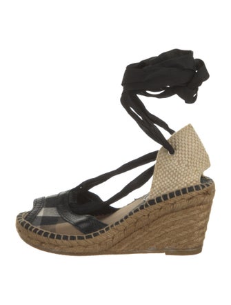 Burberry London Nova Check Pattern Canvas Espadrilles