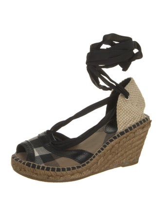 Burberry London Nova Check Pattern Canvas Espadrilles