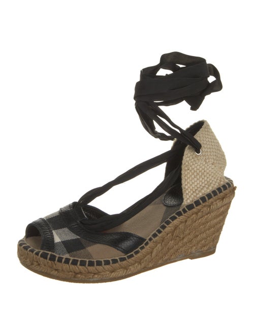 Burberry London Nova Check Pattern Canvas Espadrilles