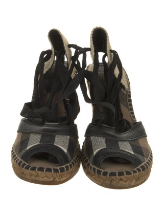 Burberry London Nova Check Pattern Canvas Espadrilles
