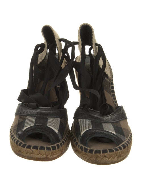 Burberry London Nova Check Pattern Canvas Espadrilles