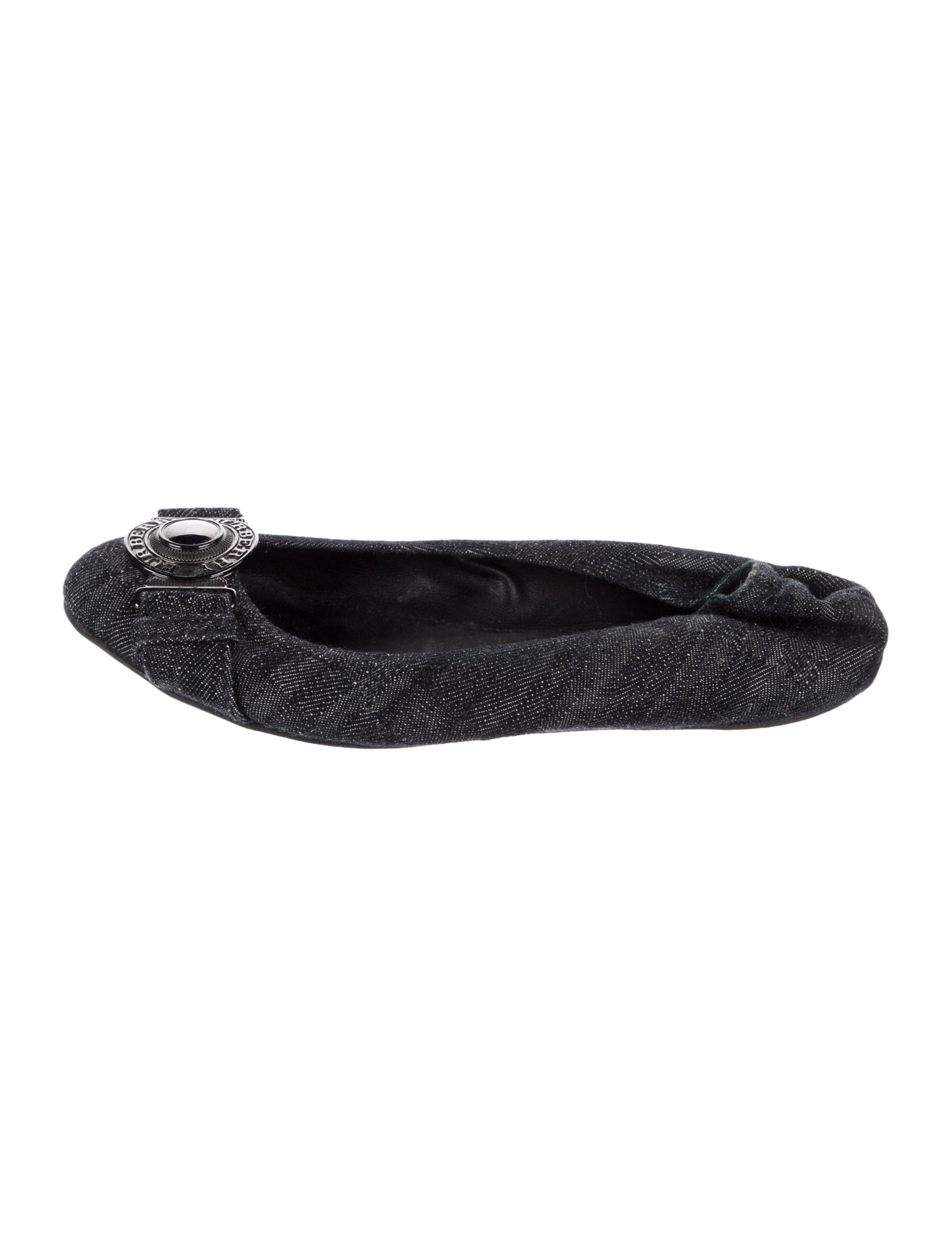 Burberry Denim Patterned Ballet Flats