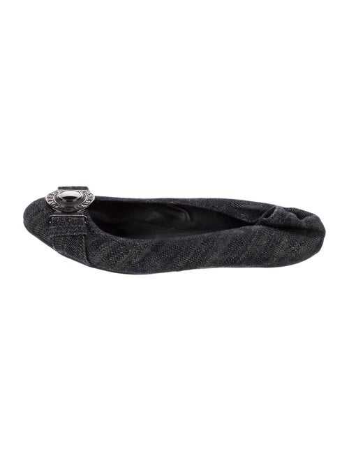 Burberry Denim Patterned Ballet Flats