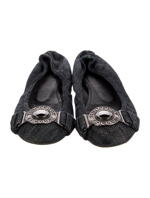 Burberry Denim Patterned Ballet Flats