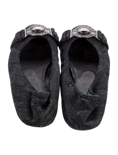 Burberry Denim Patterned Ballet Flats