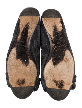 Burberry Denim Patterned Ballet Flats