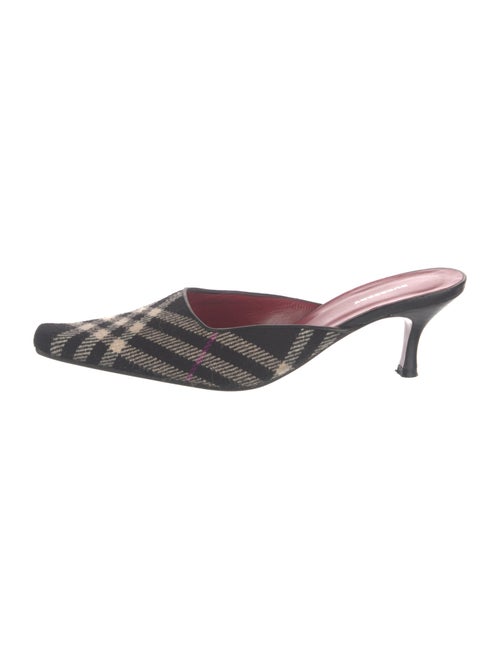 Burberry Plaid Print Mules