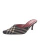 Burberry Plaid Print Mules