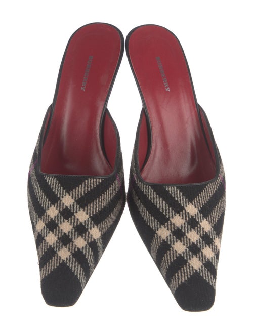 Burberry Plaid Print Mules