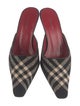 Burberry Plaid Print Mules
