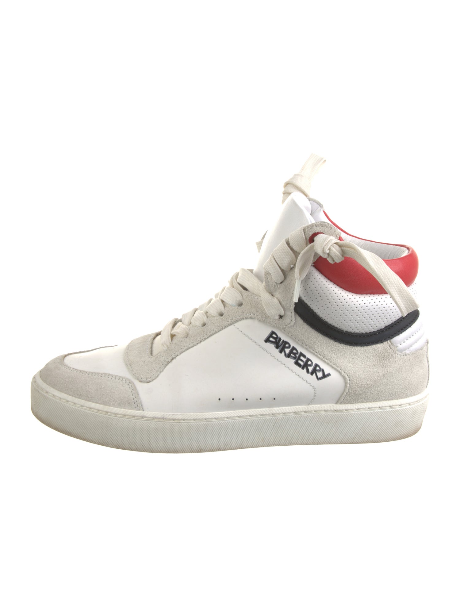 Burberry House Check Pattern Leather Sneakers