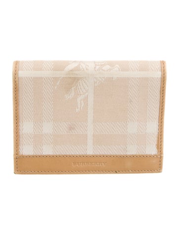 Burberry Wallets Plaid Print Wallet