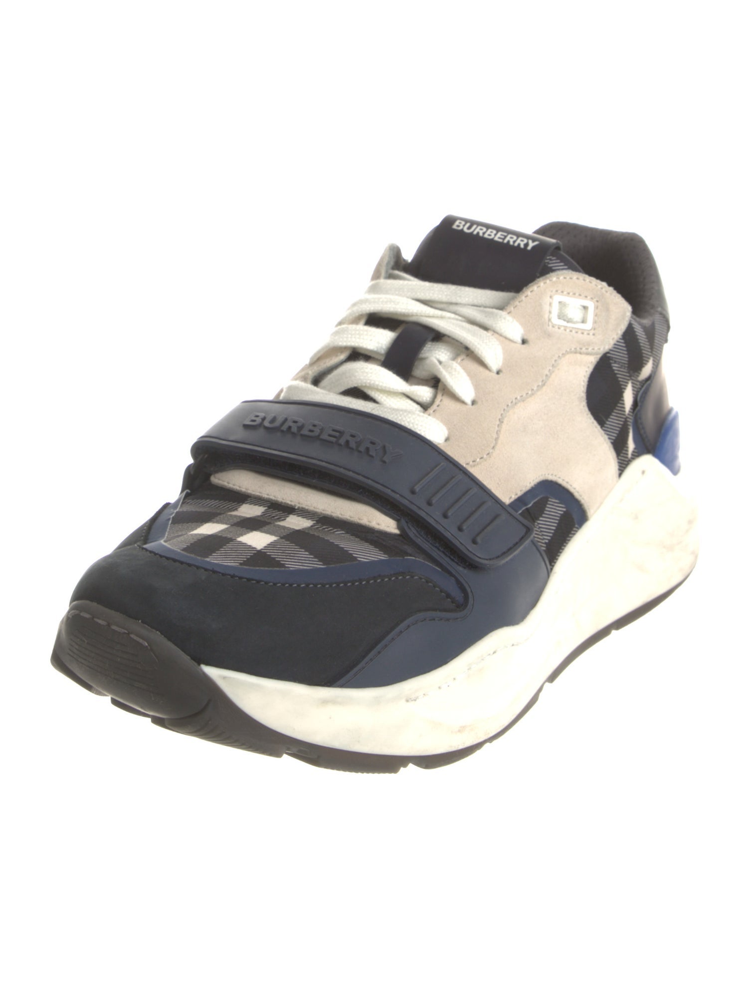 Burberry Nova Check Pattern Nylon Sneakers