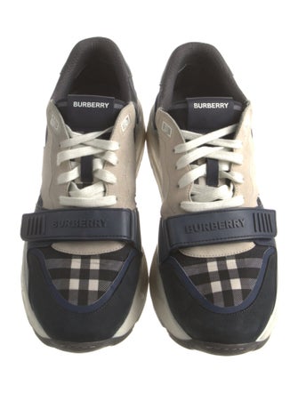 Burberry Nova Check Pattern Nylon Sneakers