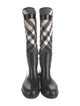 Burberry Rubber Plaid Print Rain Boots