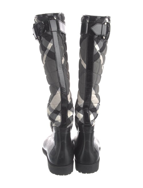 Burberry Rubber Plaid Print Rain Boots