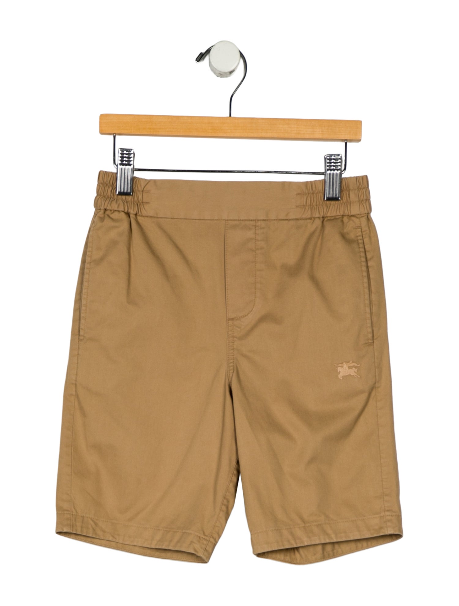Burberry Kids Boys' Solid Embroidered Shorts