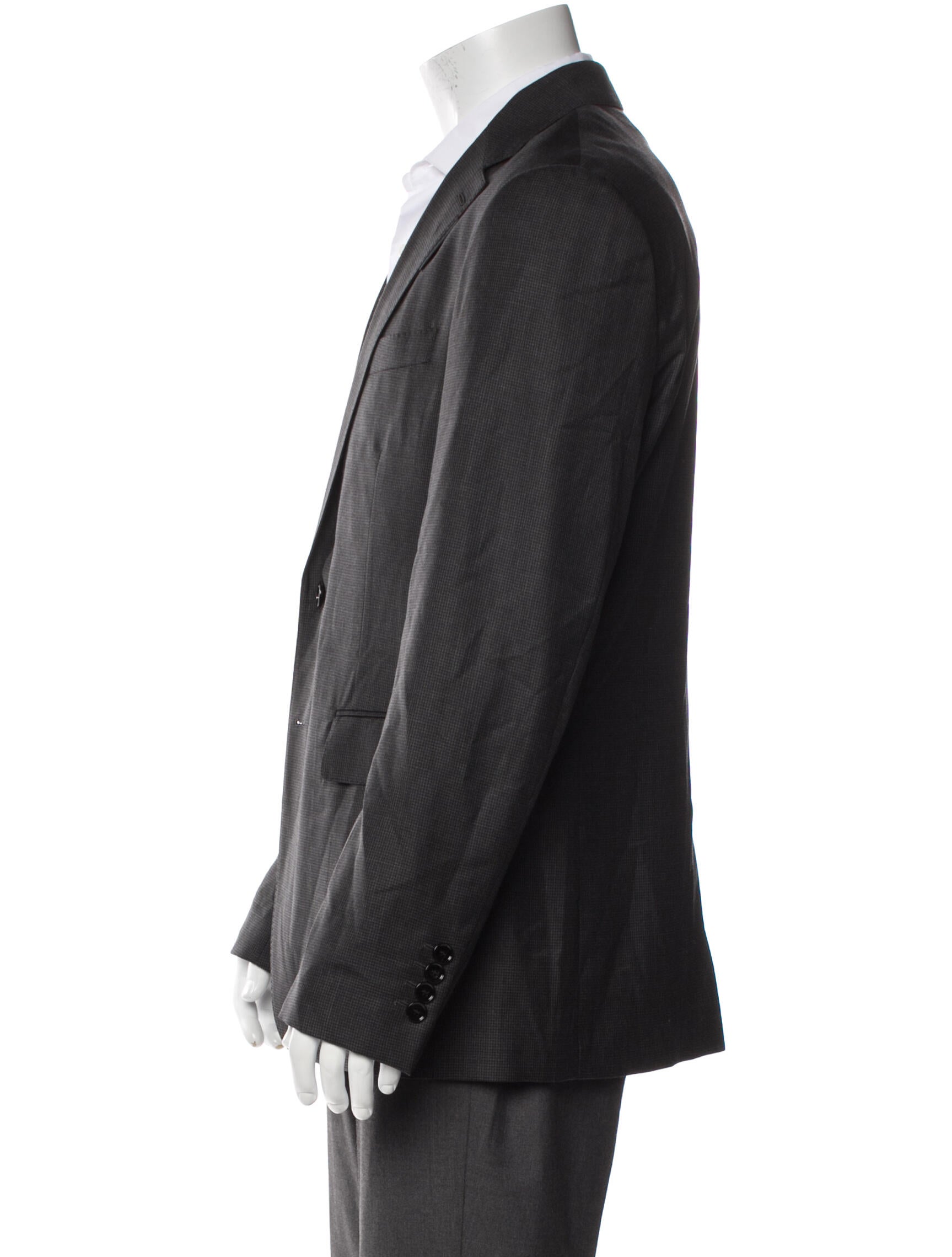 Burberry Wool Plaid Print Blazer w/ Tags