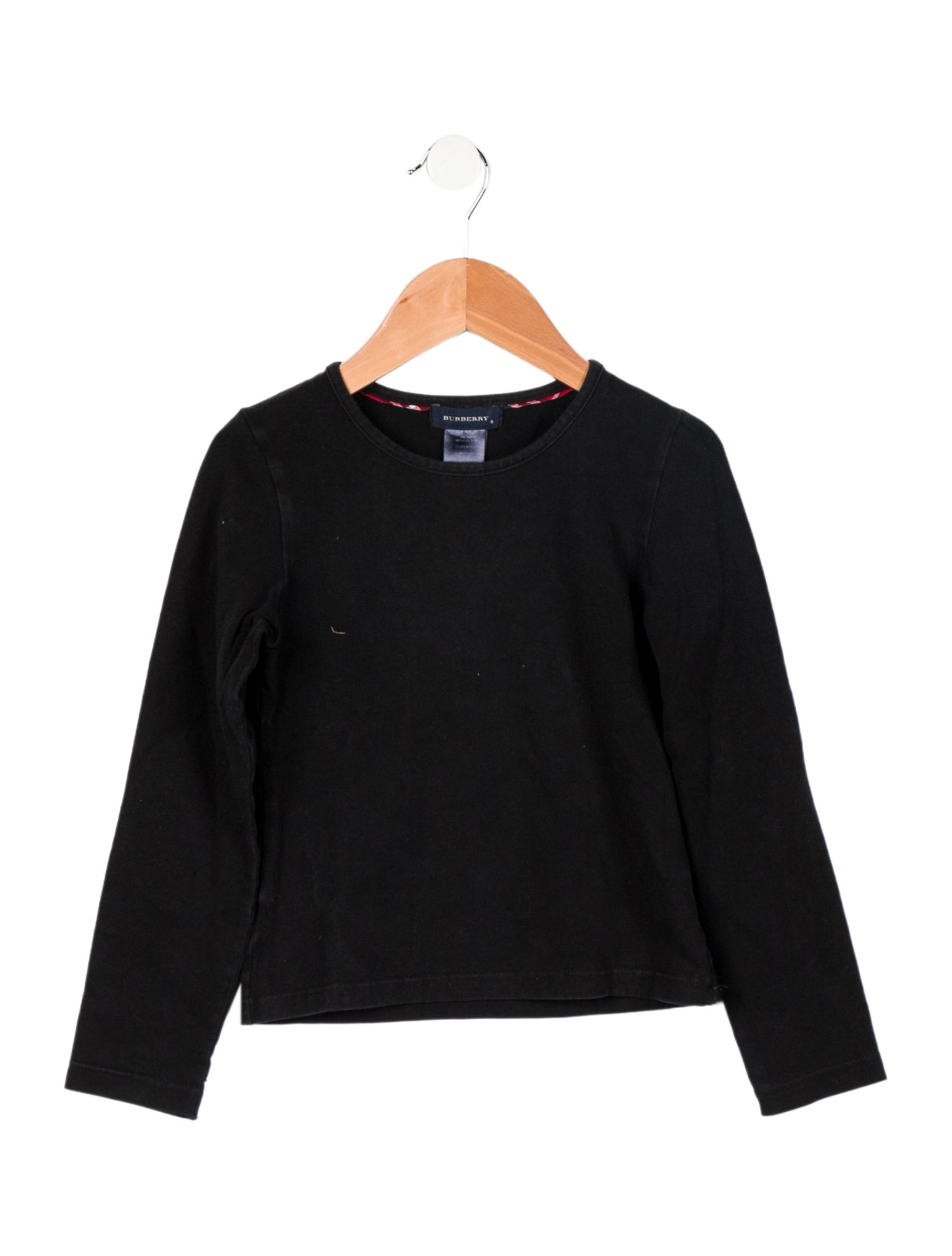 Burberry Girls' Crew Neck Long Sleeve Top