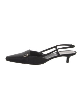Burberry Satin Slingback Flats