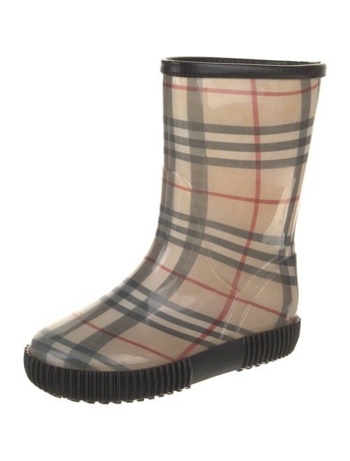 Burberry Rubber Plaid Print Rain Boots