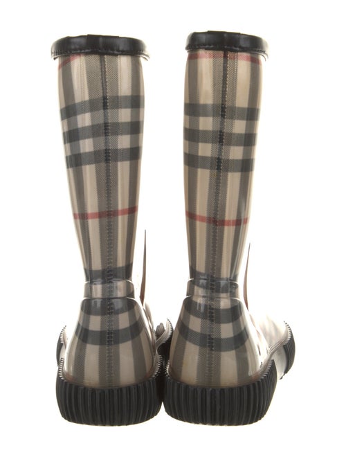 Burberry Rubber Plaid Print Rain Boots