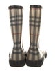 Burberry Rubber Plaid Print Rain Boots