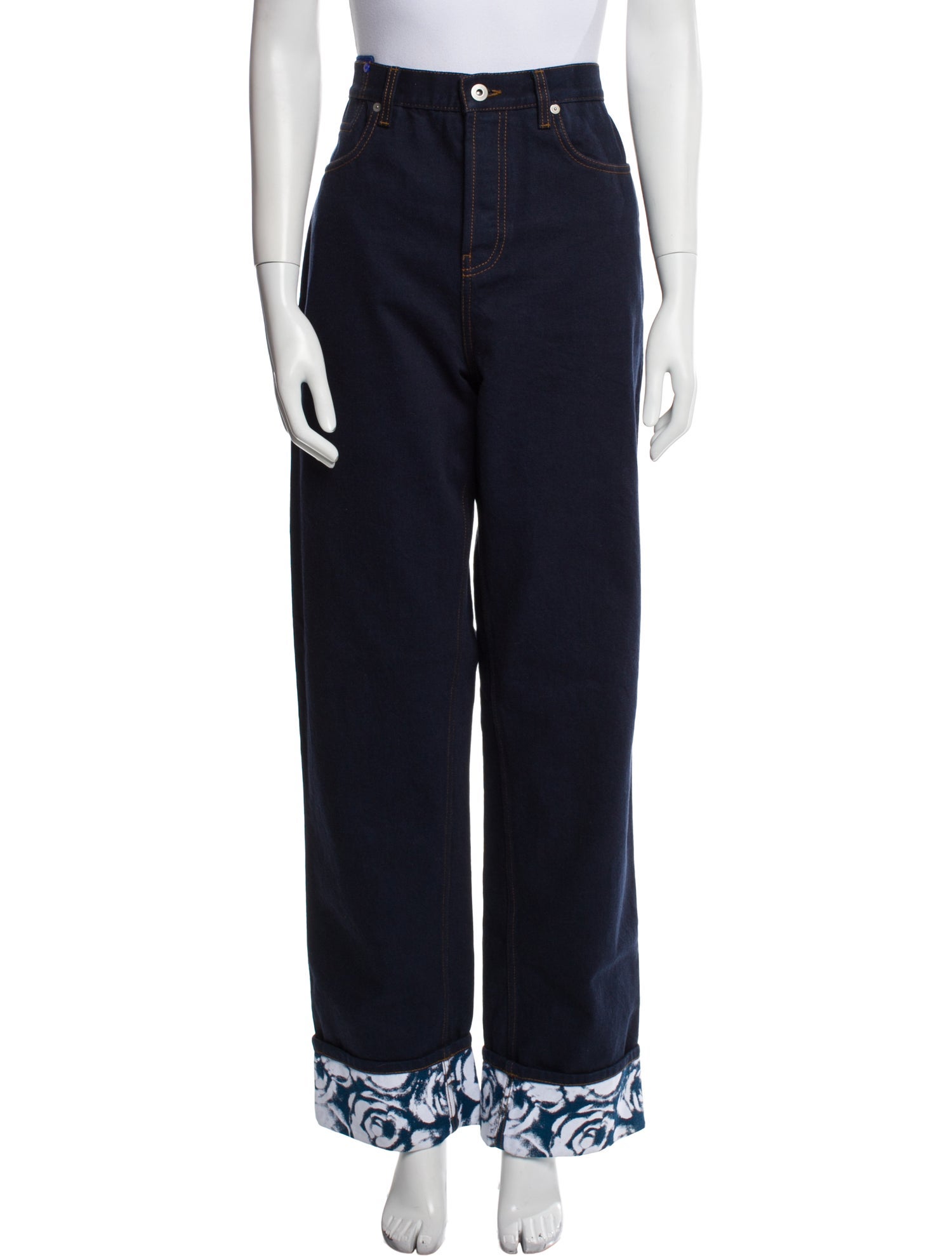 Burberry High-Rise Wide Leg Jeans