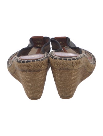 Burberry Canvas Plaid Print Espadrilles