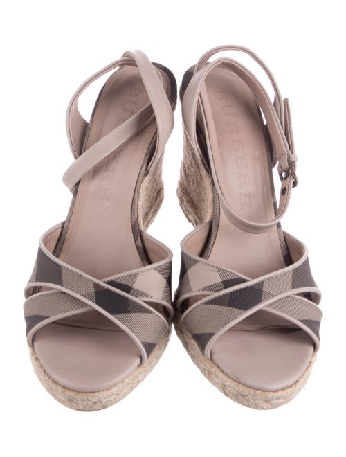 Burberry Giant Check Jute Espadrilles