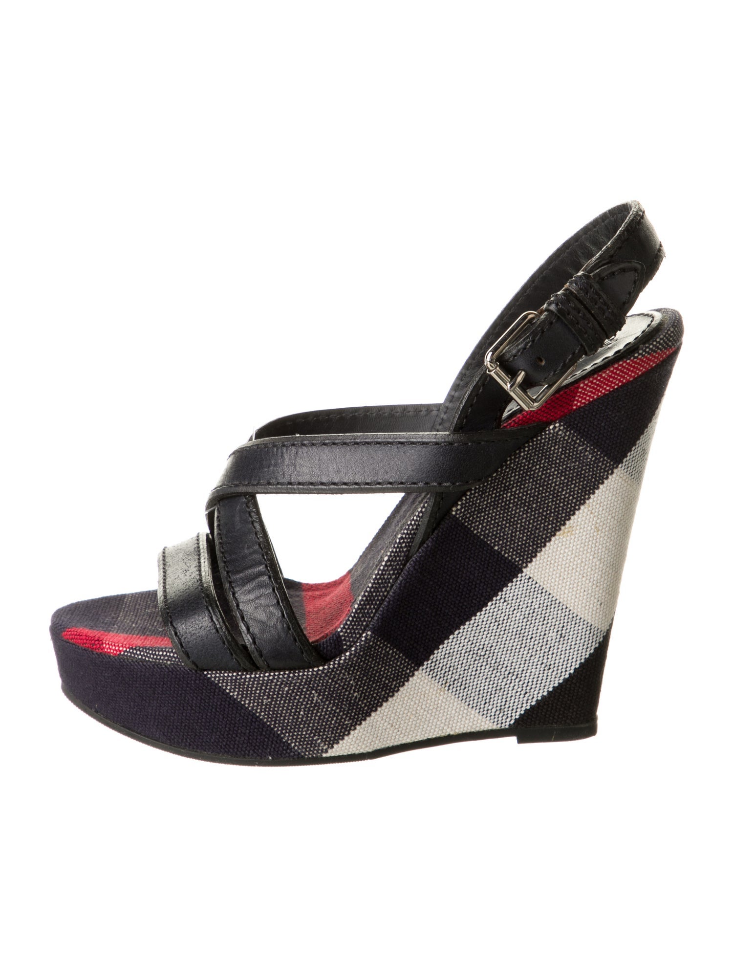 Burberry Leather Slingback Sandals