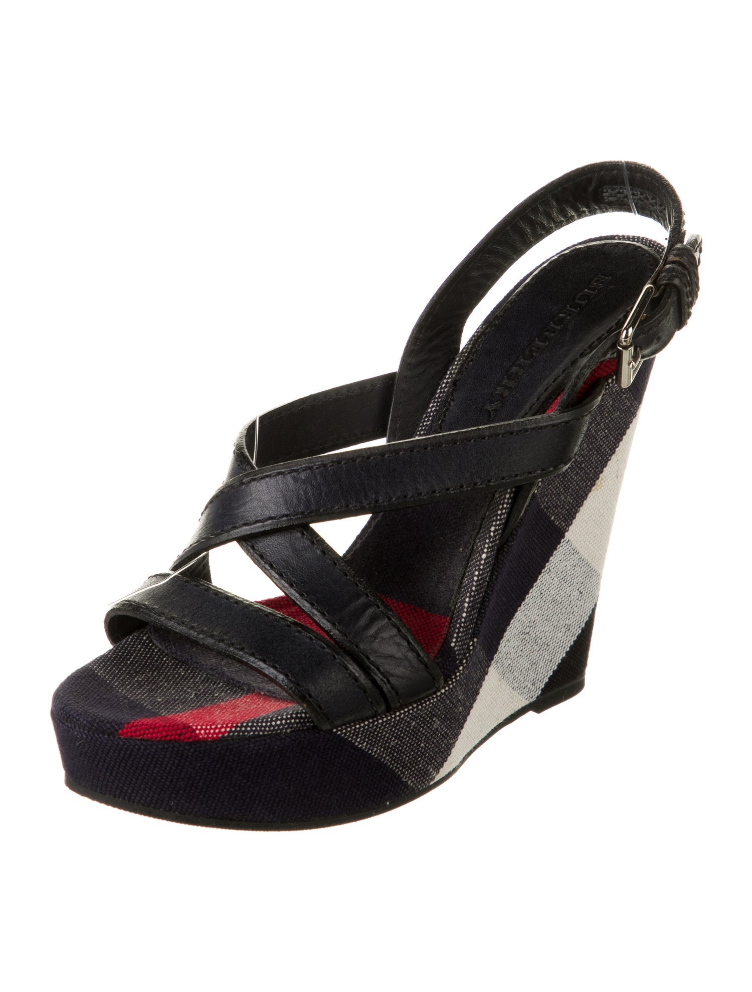 Burberry Leather Slingback Sandals