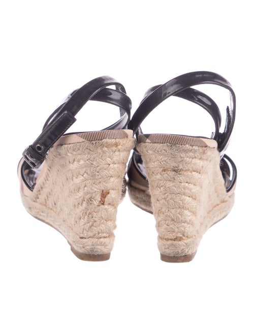 Burberry Nova Check Pattern Jute Espadrilles