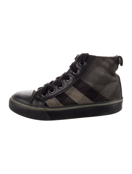 Burberry Check Print High Top Sneakers
