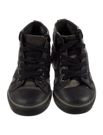 Burberry Check Print High Top Sneakers