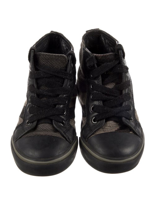 Burberry Check Print High Top Sneakers