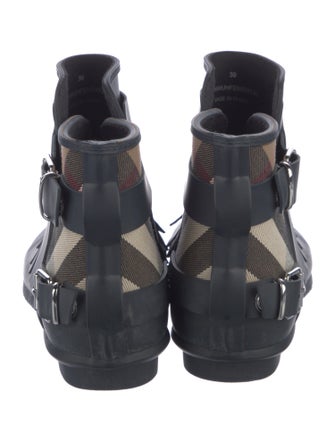 Burberry House Check Pattern Rubber Rain Boots