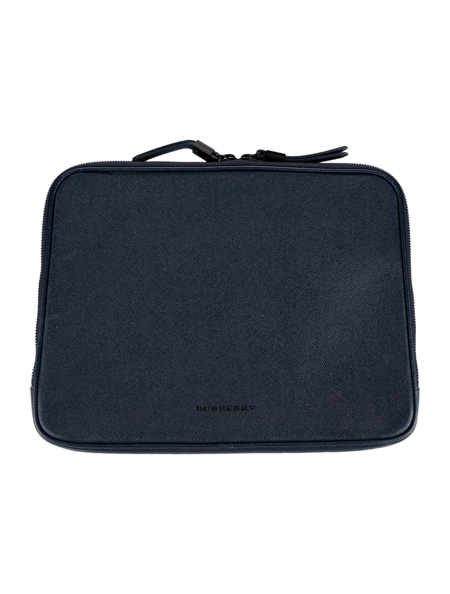 Burberry Blue Leather Laptop Case