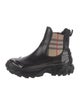 Burberry Nova Check Pattern Chelsea Boots