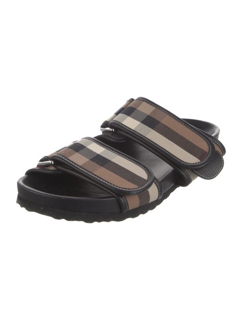 Burberry London House Check Pattern Canvas Slides