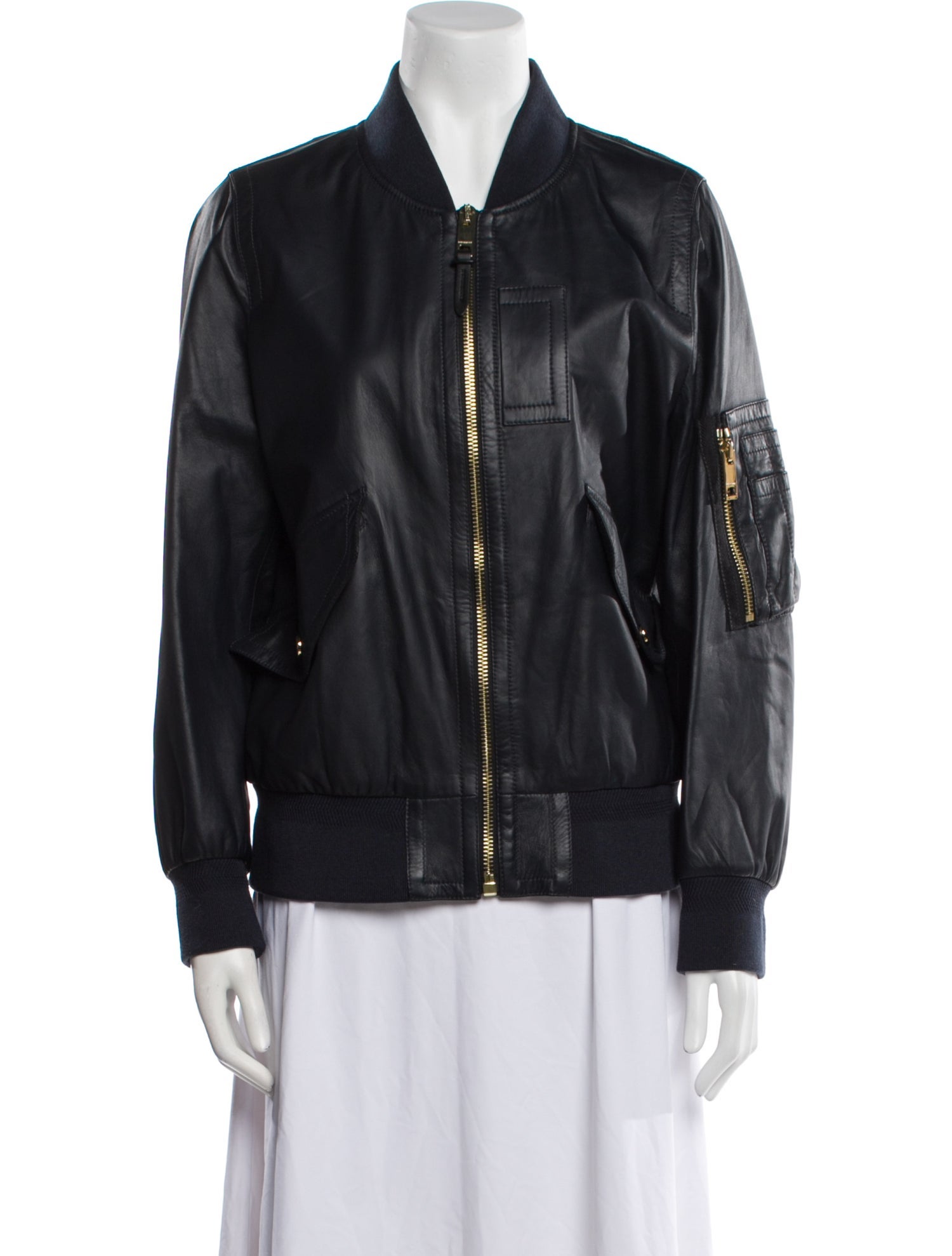 Burberry Leather Bomber Jacket