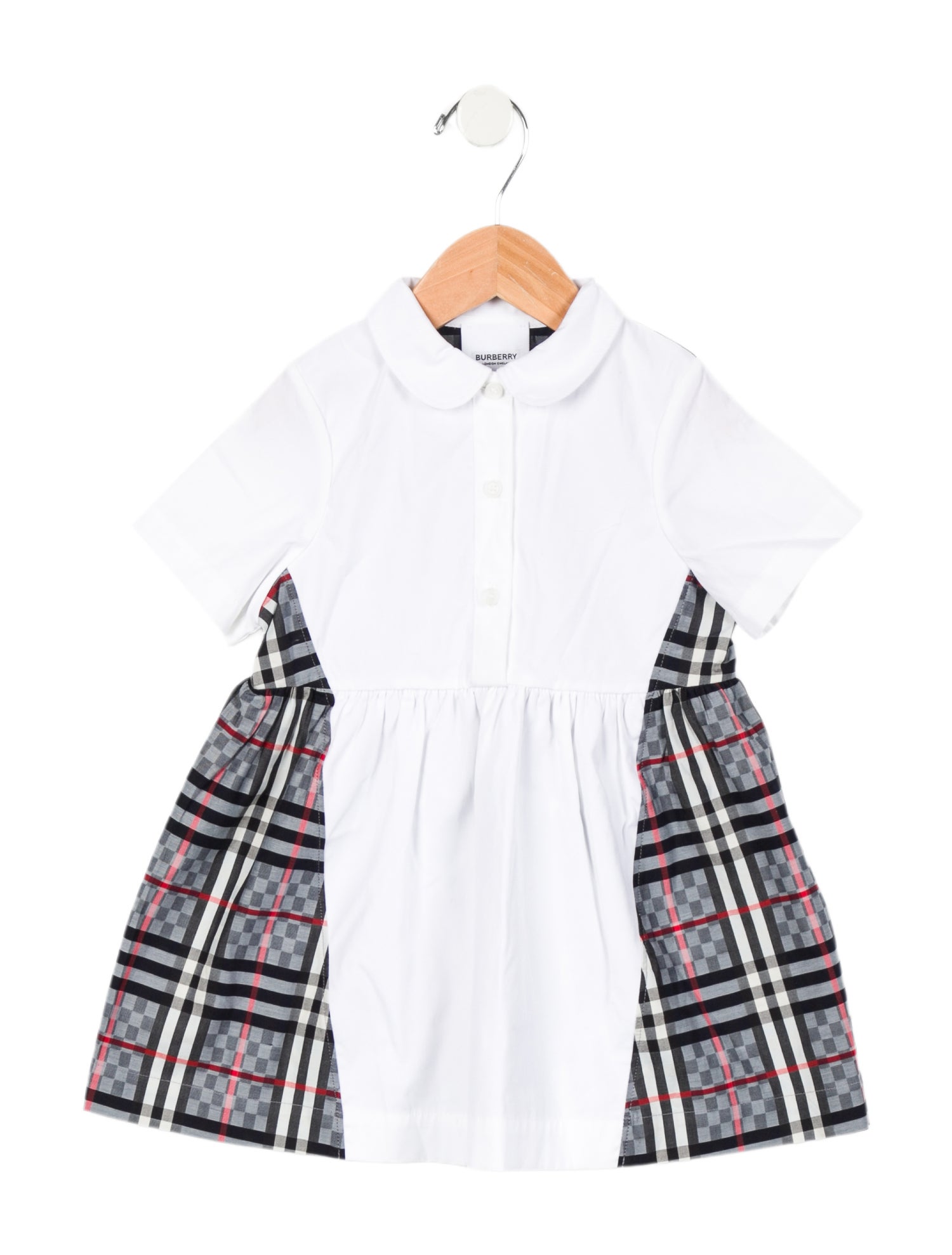 Burberry Toddler Girls' Checkprint Short Sleeve Dress