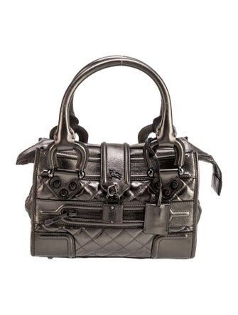Burberry Quilted Top Handle Bag Small
