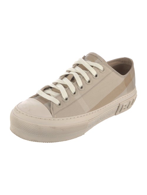 Burberry Nova Check Pattern Canvas Sneakers