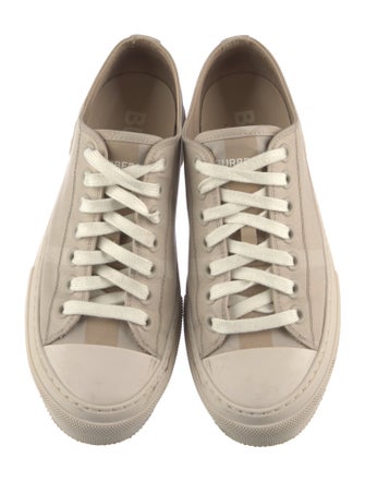Burberry Nova Check Pattern Canvas Sneakers