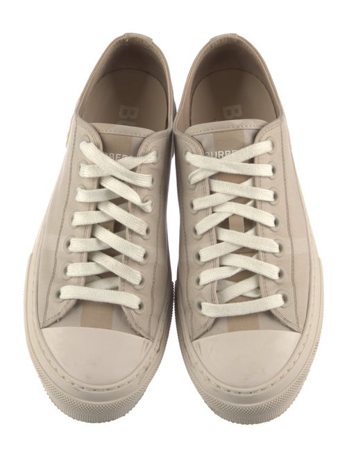 Burberry Nova Check Pattern Canvas Sneakers