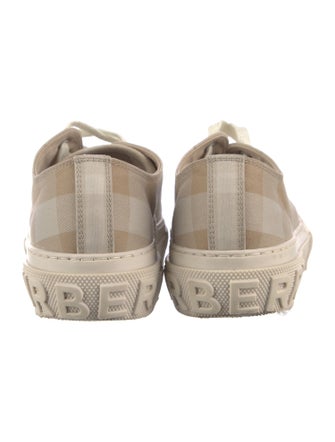 Burberry Nova Check Pattern Canvas Sneakers