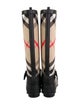 Burberry House Check Pattern Canvas Rain Boots