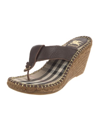 Burberry Nova Check Pattern Leather Espadrilles